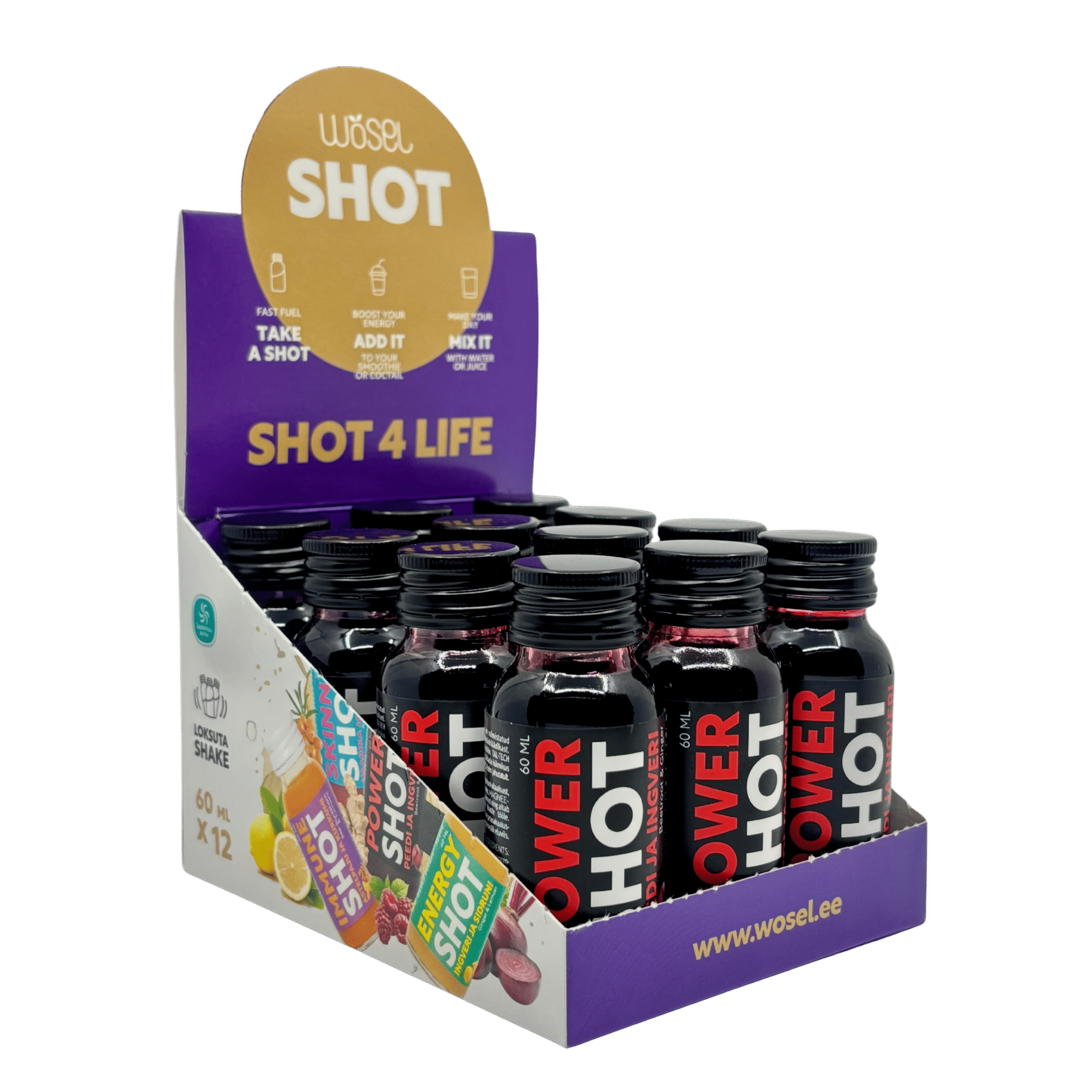 POWER SHOT peedi ja ingveri (12-pakk)